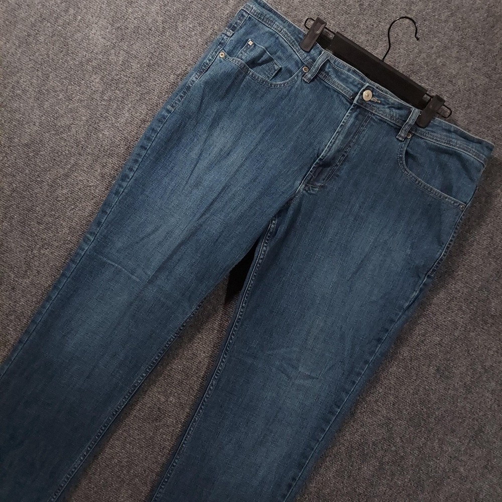 Buffalo David Bitton Jackson-X Jeans Mens Fits 38x30 Blue Straight Stretch Denim